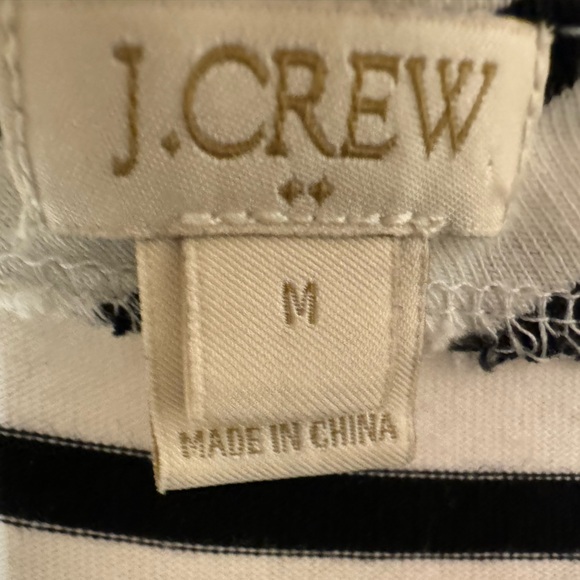 J. Crew 3/4 Bell Sleeve Embroidered Floral Pattern Size Medium Striped - Picture 8 of 8